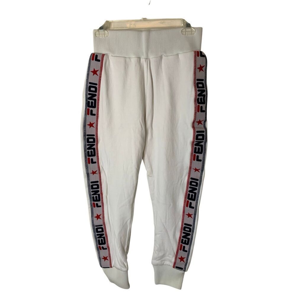 FENDI joggers sweats white women's size 38